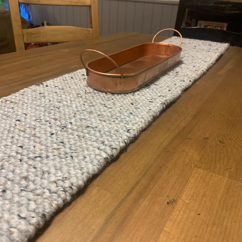 Hand knit Table runner